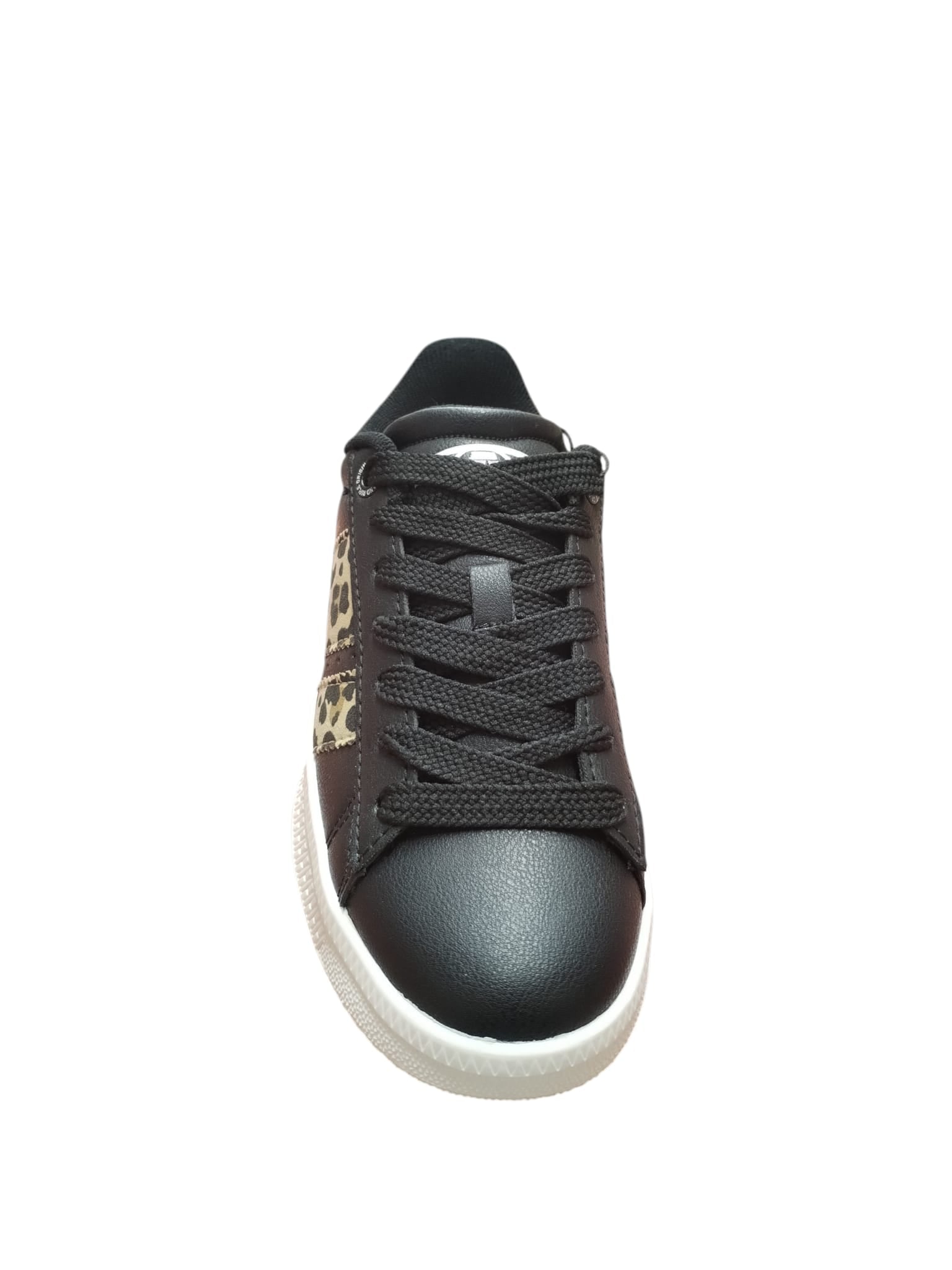 Sneakers Rifle Donna Nere con Dettagli Leopardati