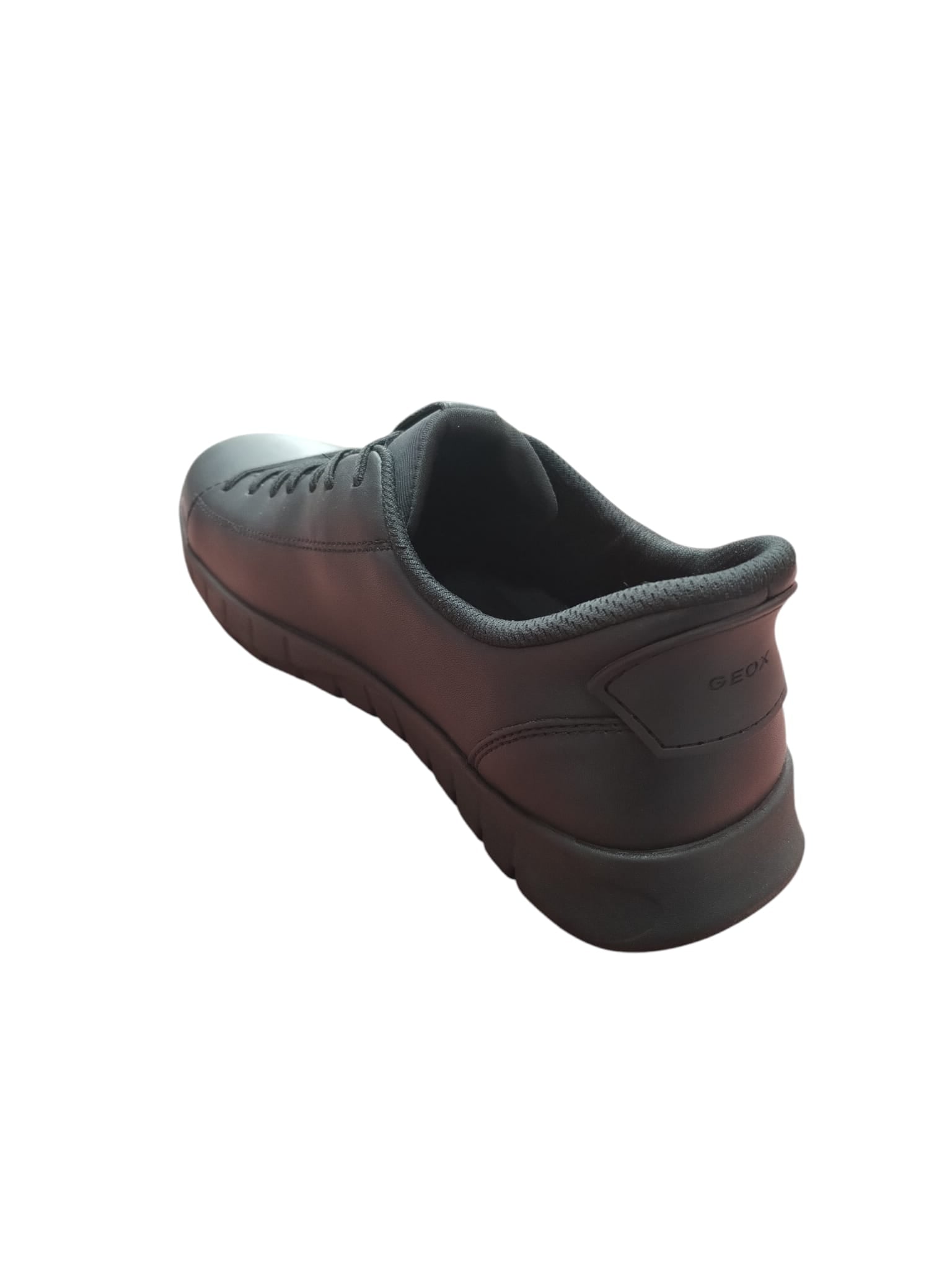 Geox Sneakers Uomo Nere in Pelle Traspirante con fast-in
