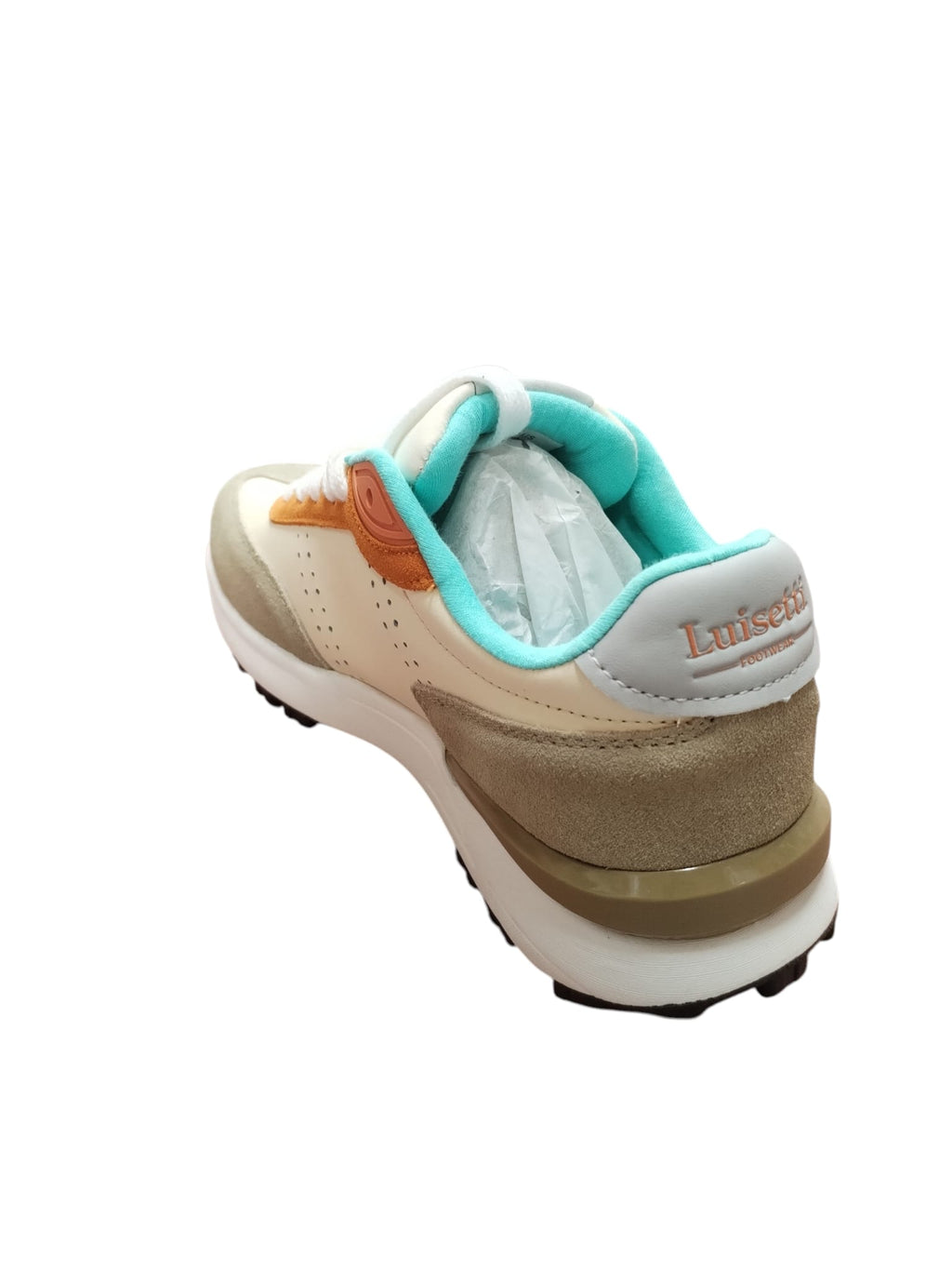 Sneakers Luisetti in vera pelle Casual Uomo/Donna Beige Grigio Arancio