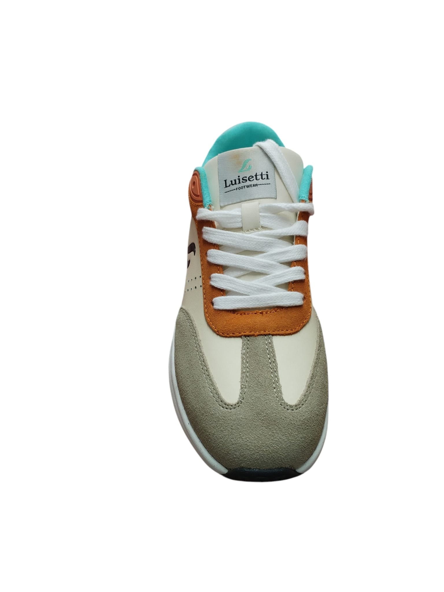 Sneakers Luisetti in vera pelle Casual Uomo/Donna Beige Grigio Arancio