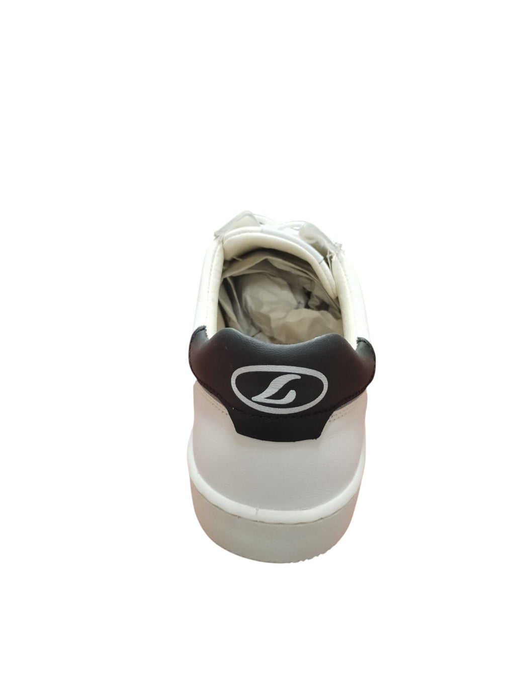 Sneaker Luisetti in vera pelle Casual Bianche Uomo/Unisex con Dettaglio Nero
