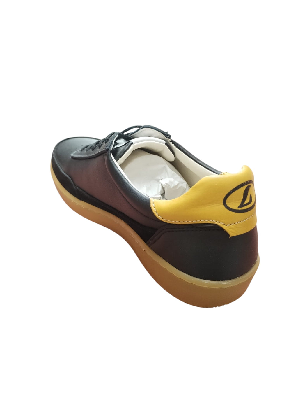 Sneaker Luisetti in vera pelle Casual Bianche Uomo/Unisex con Dettaglio Nero