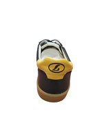 Sneaker Luisetti in vera pelle Casual Bianche Uomo/Unisex con Dettaglio Nero