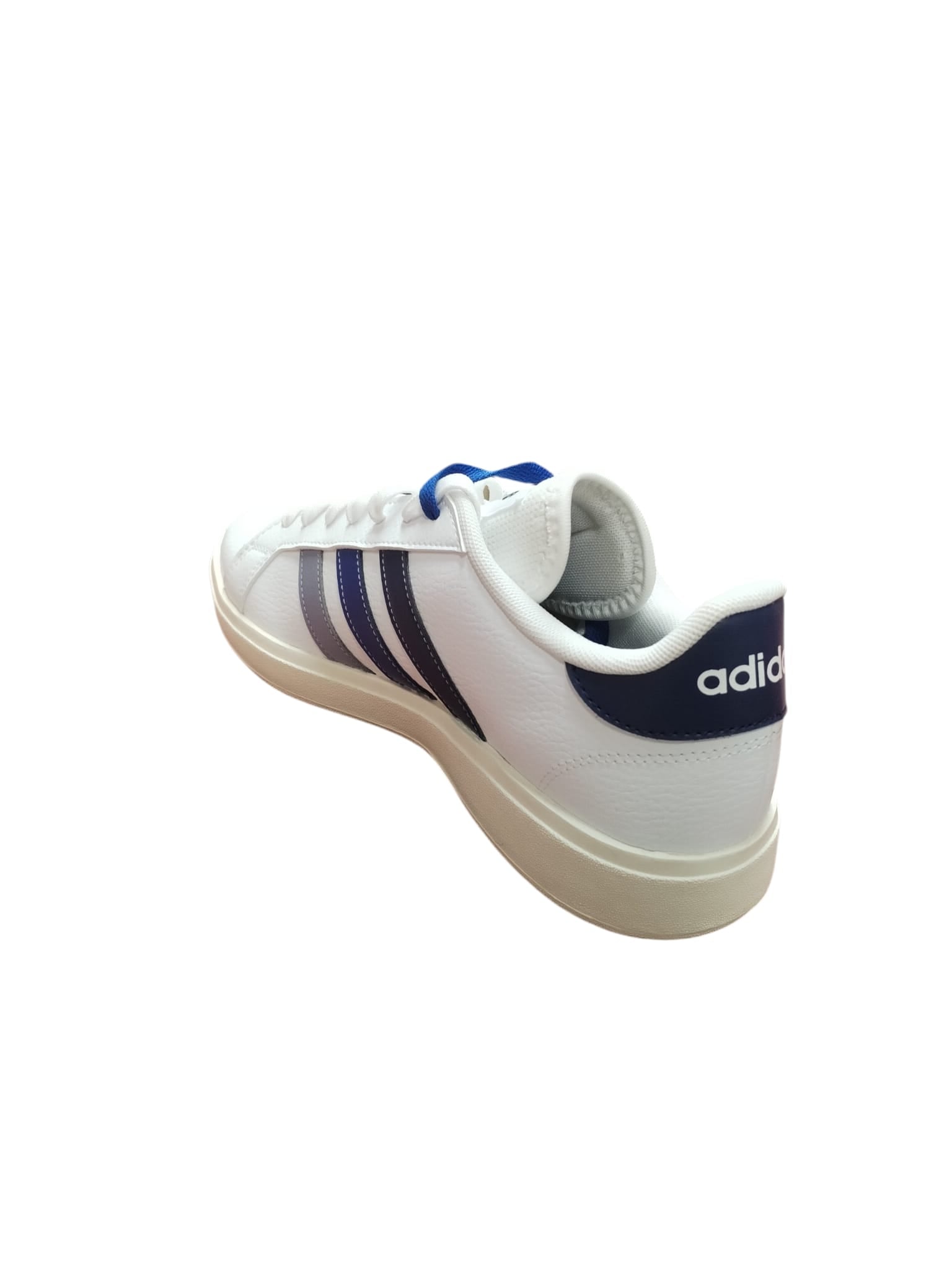 Scarpe Adidas Grand Court Base Bianche con Strisce Blu