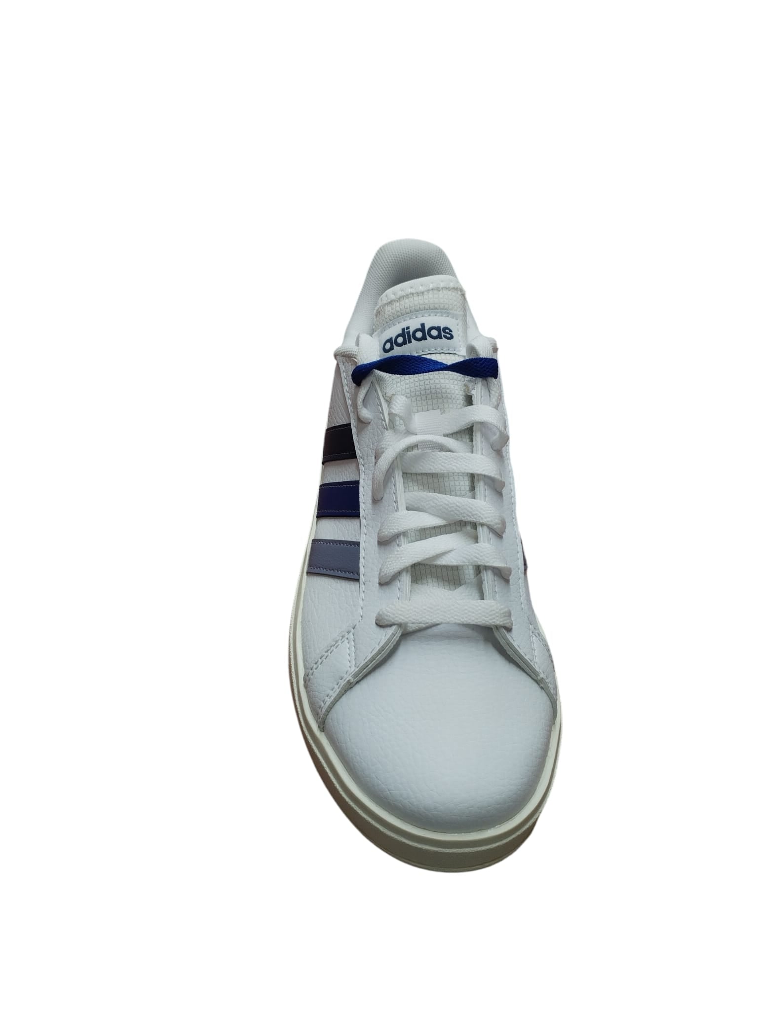 Scarpe Adidas Grand Court Base Bianche con Strisce Blu