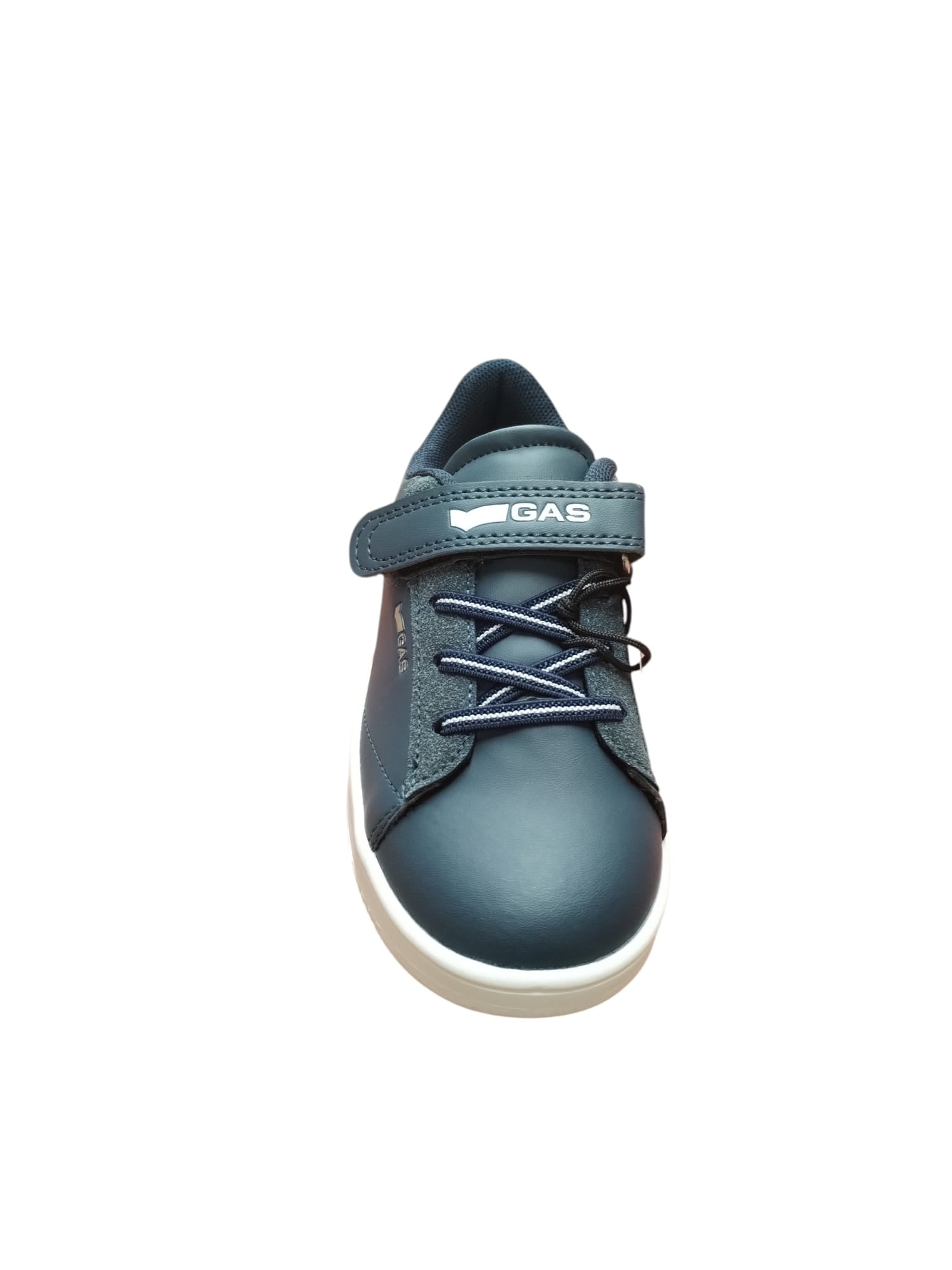 Scarpe Bambino GAS Sneakers Blu con Strappo e Lacci Elastici