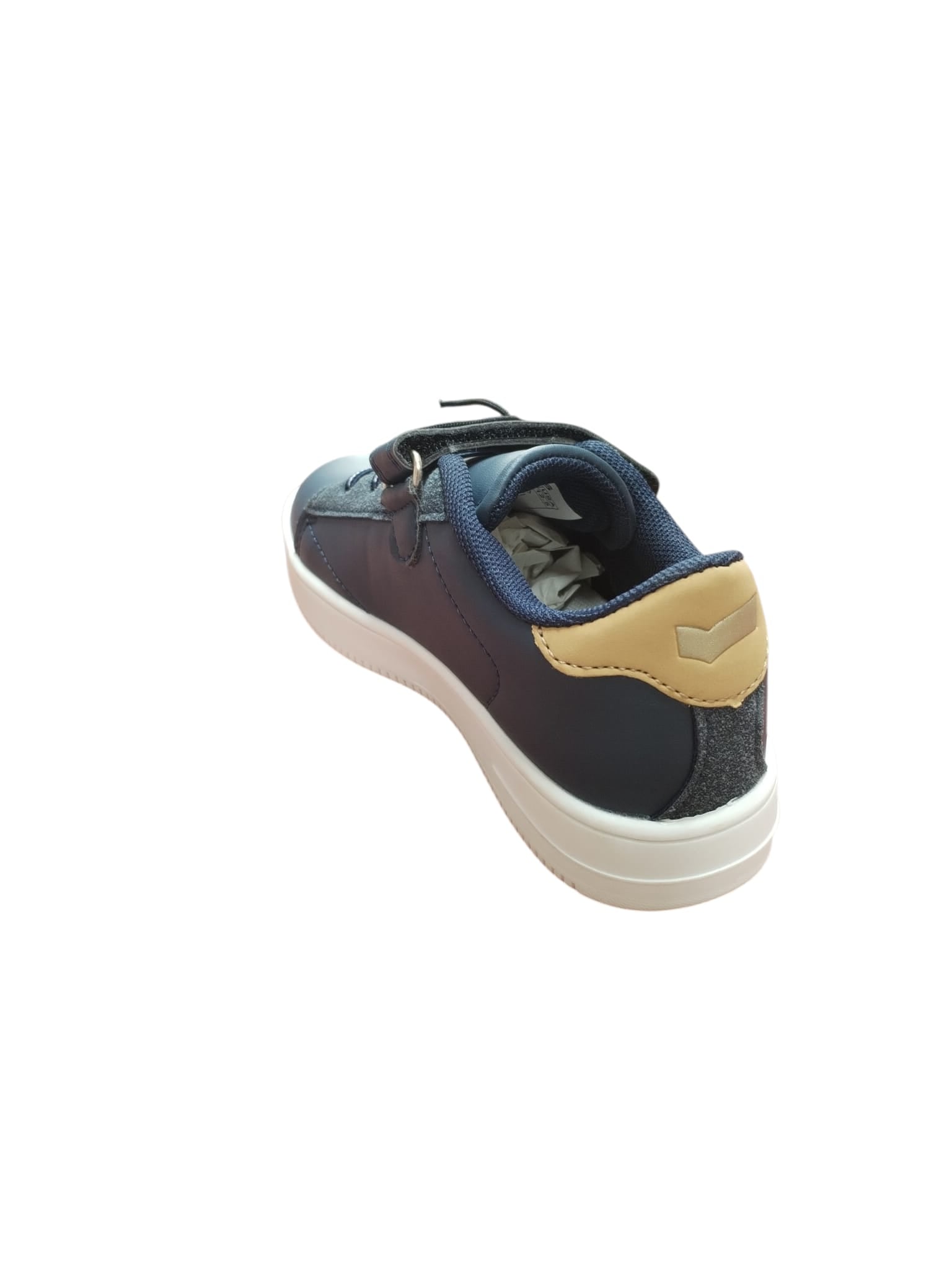 Scarpe Bambino GAS Sneakers Blu con Strappo e Lacci Elastici