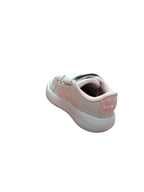 Scarpe Bambina Bianche con Strappi e Dettagli Rosa