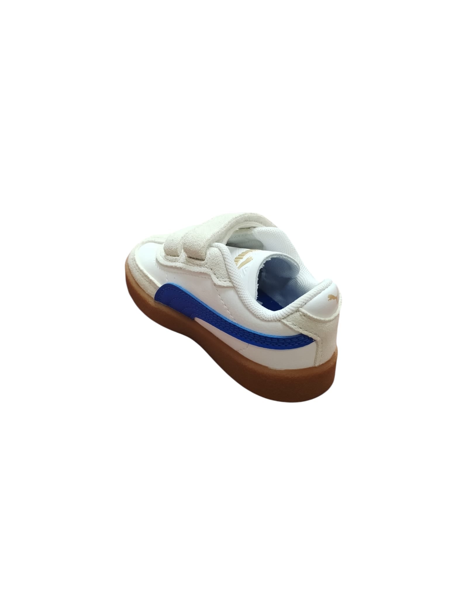 Puma Scarpe Bambino Velcro Bianco Blu Suola Gomma