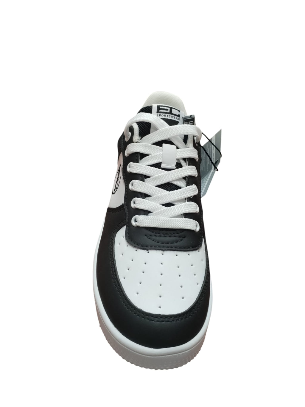 Sneakers Bicolore Bianco Nero EC SPORTSHOES Uomo Donna
