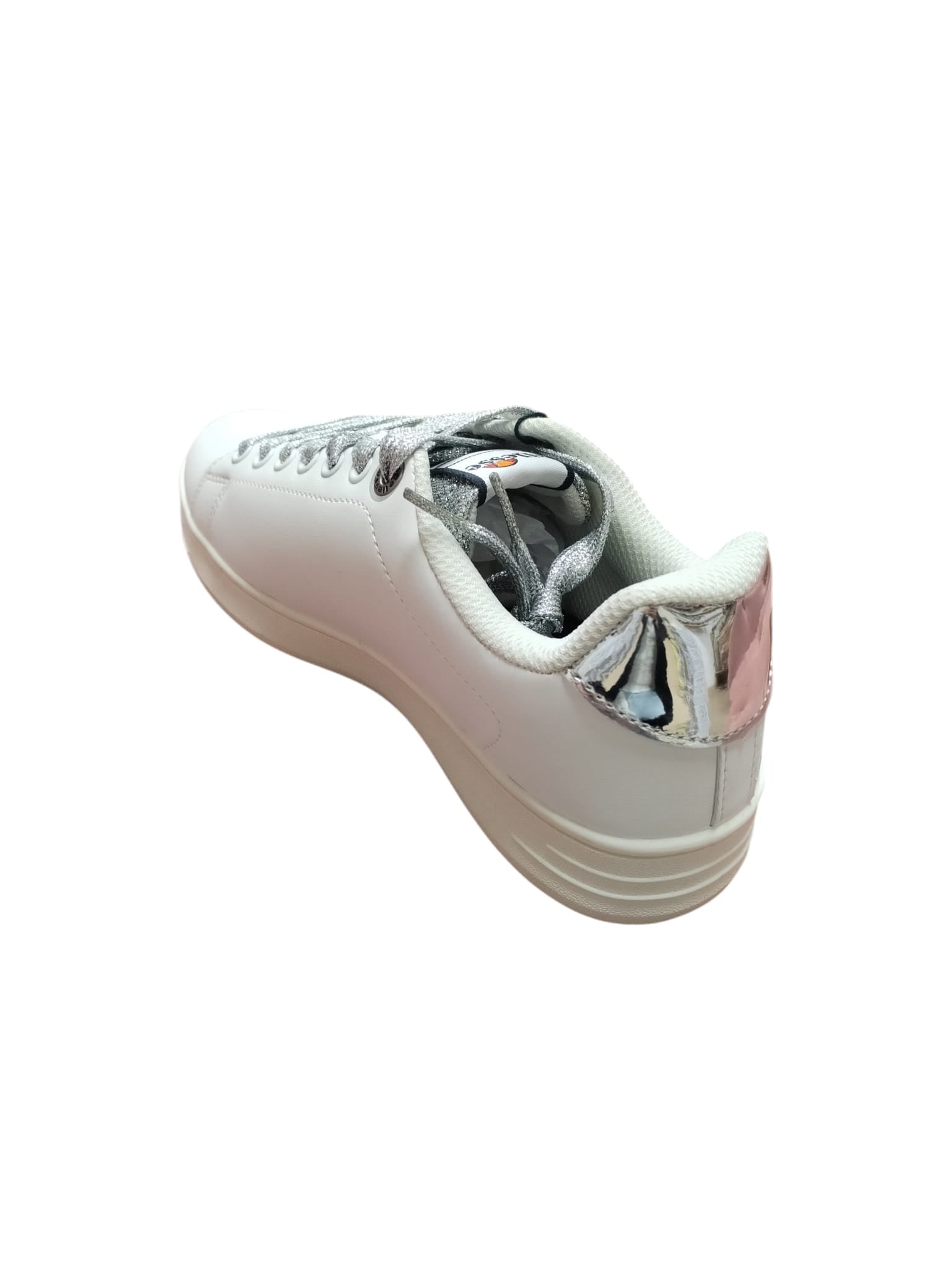 Ellesse Scarpe Donna Bianche Lacci Glitter Argento