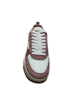 Sneakers Donna Bicolore Bianco Rosa Napapjri in vera pelle