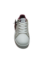 Sneakers GAS Bianche Donna con Dettagli Bordeaux e Oro