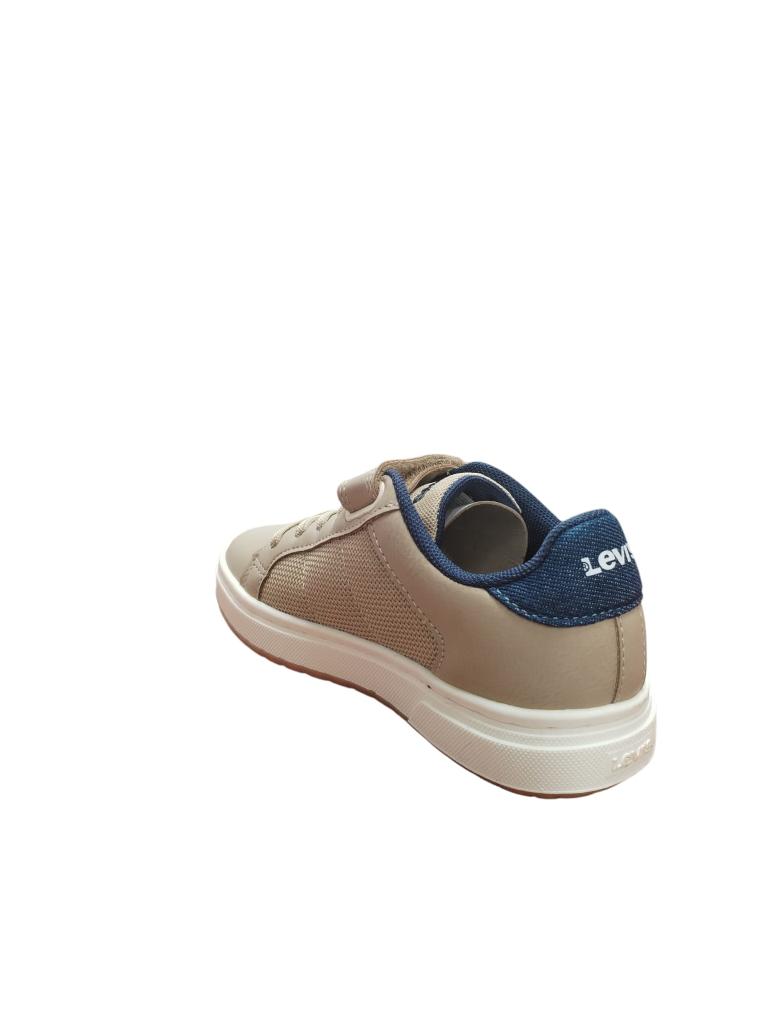 Sneakers Levi's Bambino Beige con Strappo e Lacci