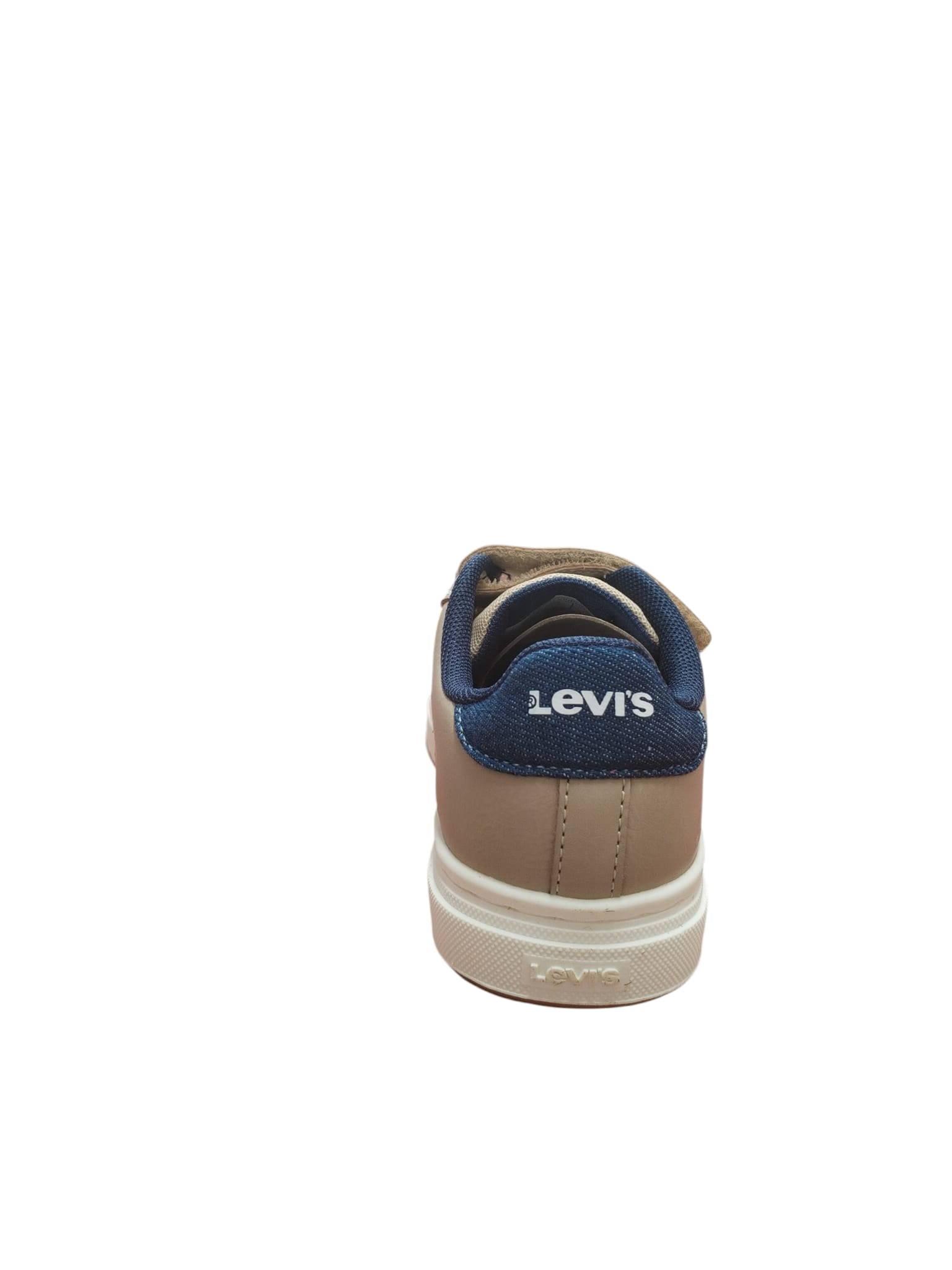 Sneakers Levi's Bambino Beige con Strappo e Lacci