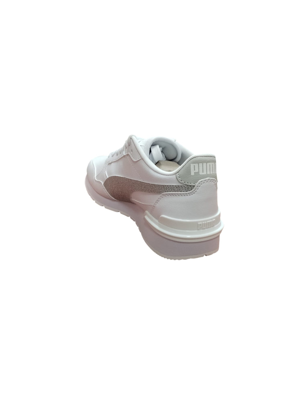 Scarpe Puma Donna Bianche con Banda Glitter Argento