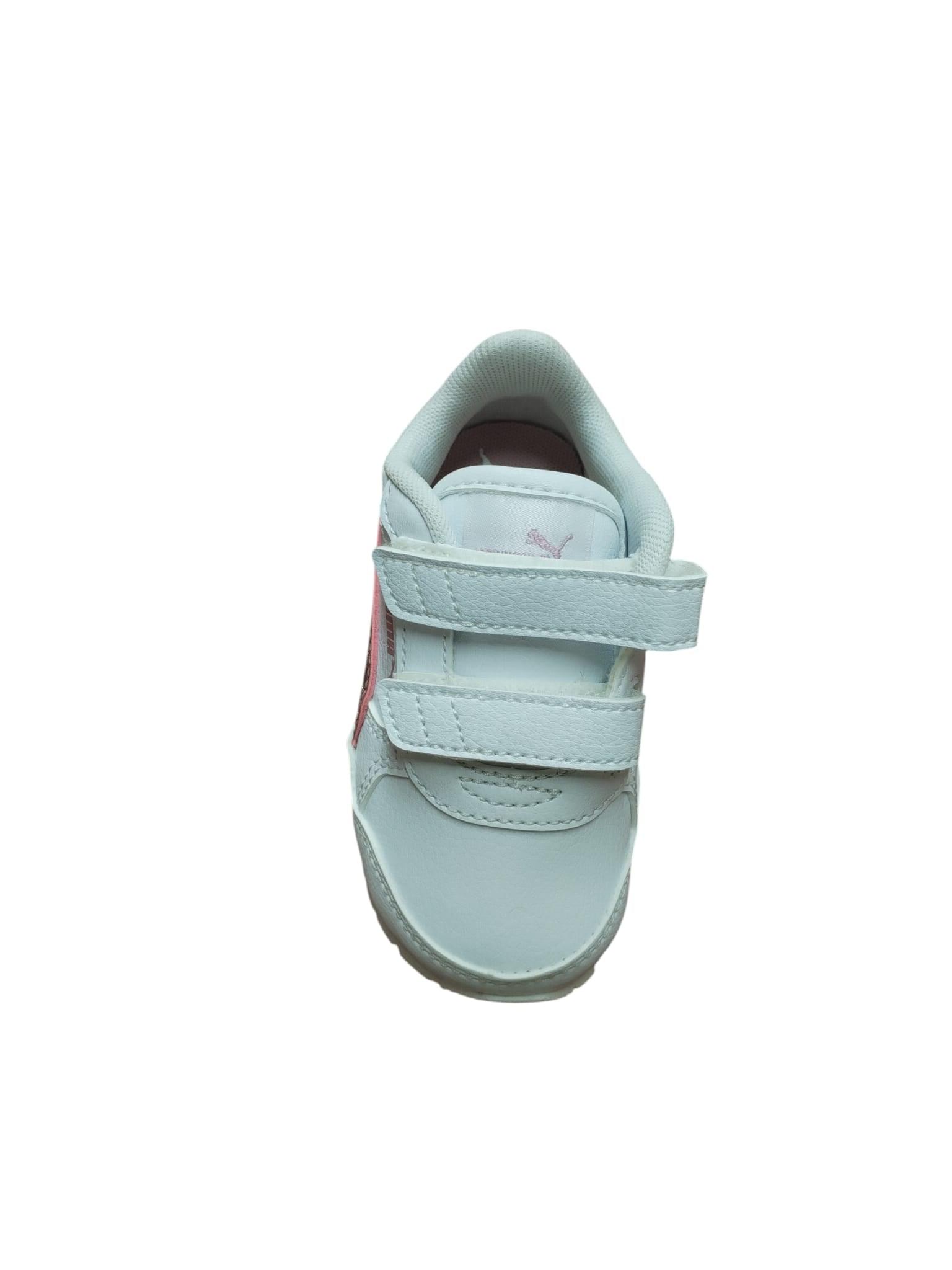 Scarpe Puma Bambino/a Bianche Strappi Dettagli Rosa Glitter