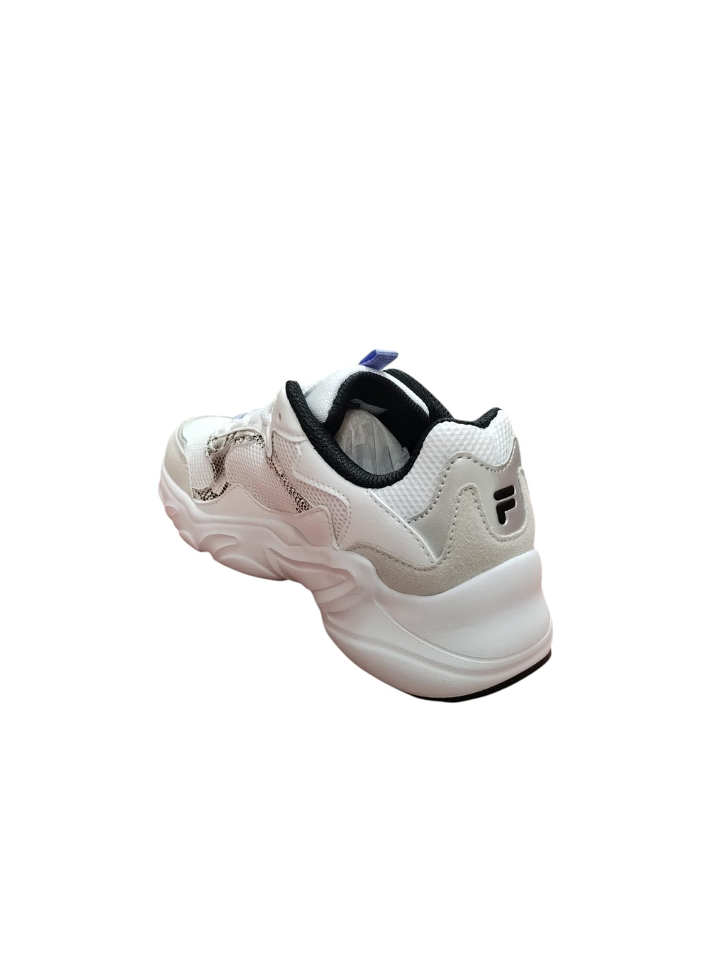 Fila Sneakers Donna Chunky Bianche con Dettagli Argento