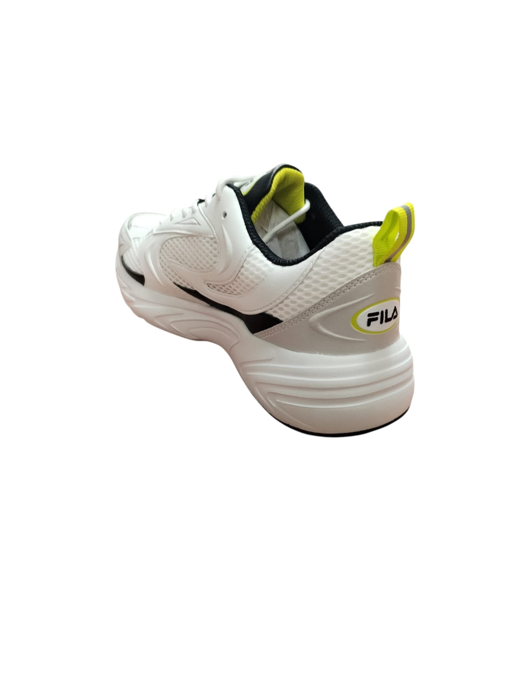 Fila Sneakers Bianche Uomo/Donna con Dettagli Neon Gialli