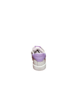 Sneaker Balducci Bambina Bianca Leopardata con Lacci Raso Viola