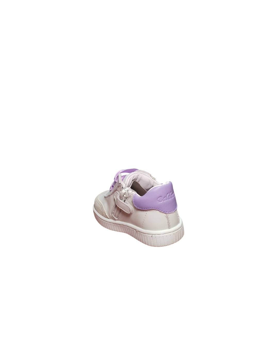 Sneaker Balducci Bambina Bianca Leopardata con Lacci Raso Viola