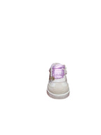 Sneaker Balducci Bambina Bianca Leopardata con Lacci Raso Viola