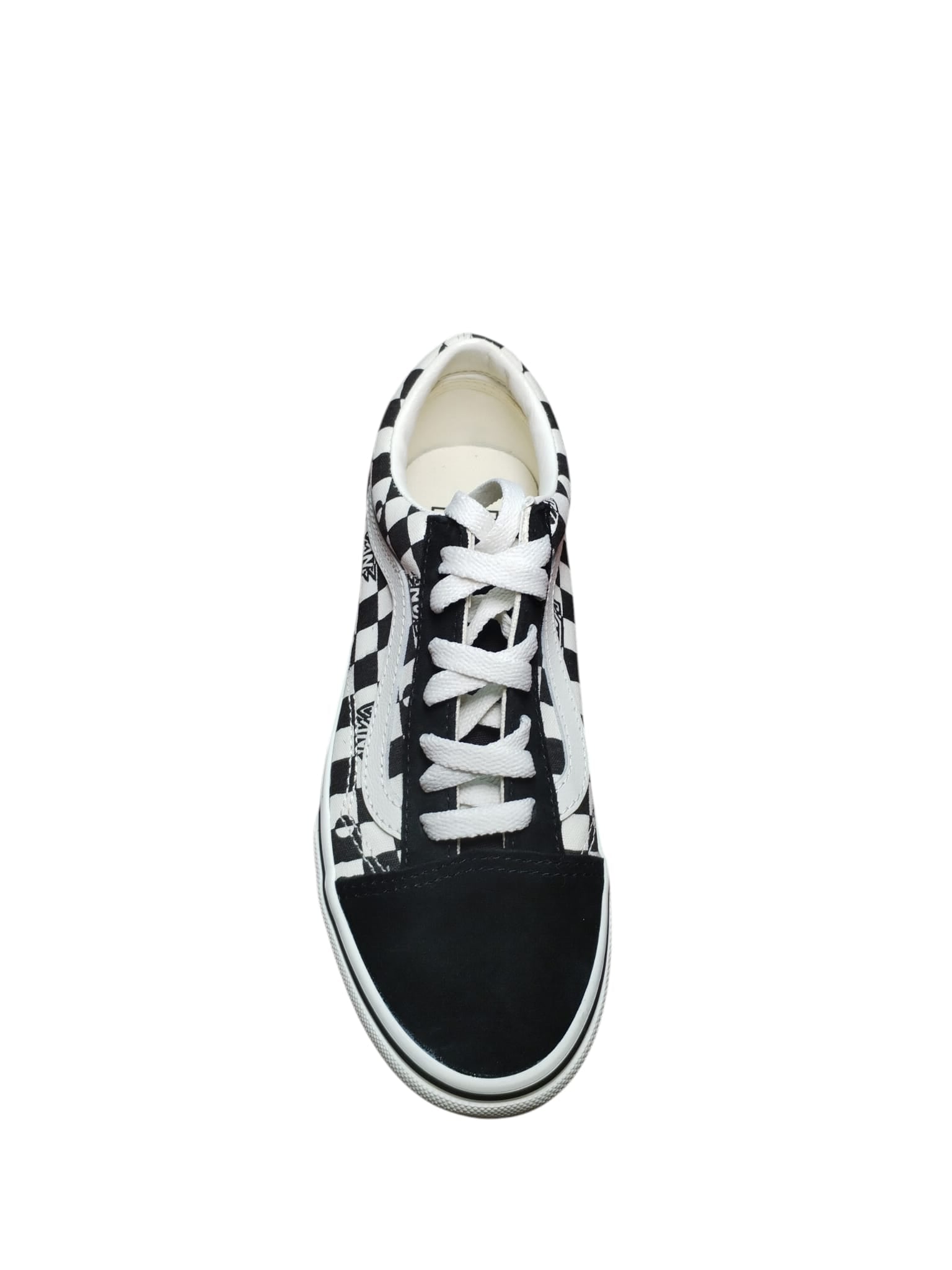 Vans Old Skool Checkerboard Logo Sneakers B/N