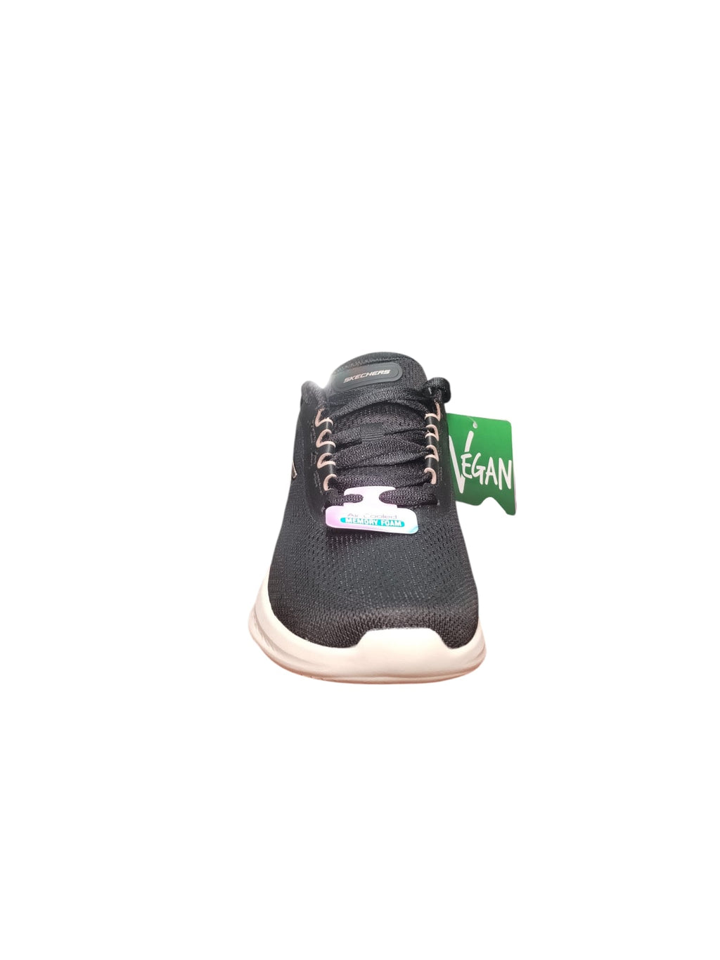 Skechers Scarpe Sportive Donna Nere con Dettagli Rose Gold