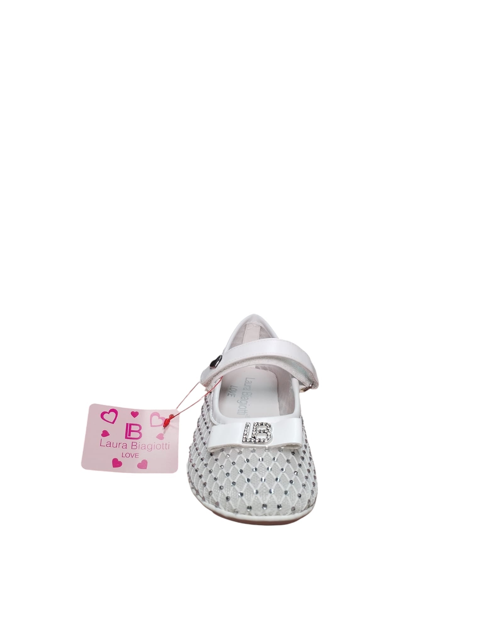 Scarpe Bambina Biagiotti Mary Jane Bianche con Strass