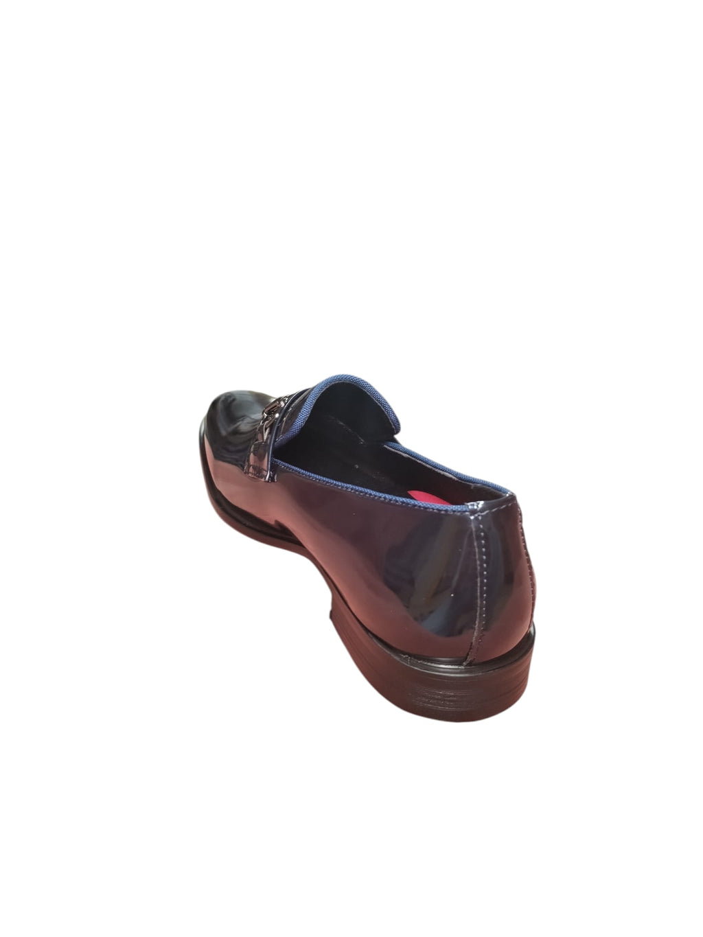 Mocassino Uomo GianMarco Venturi Elegante Blu Lucido con Fibbia Metallizzata