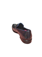 Mocassino Uomo GianMarco Venturi Elegante Blu Lucido con Fibbia Metallizzata