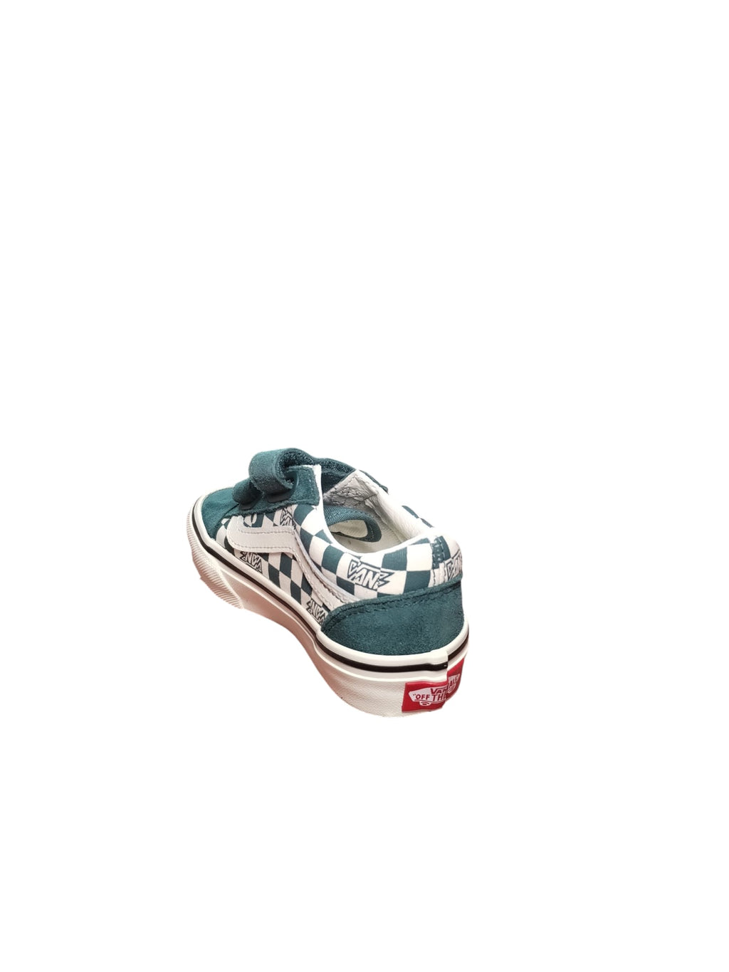 Vans Old Skool V Bambino Teal Scacchi