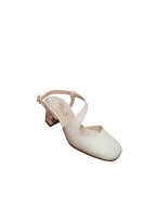 Scarpa ARRES Slingback Nera con Tacco Basso e Punta Quadrata