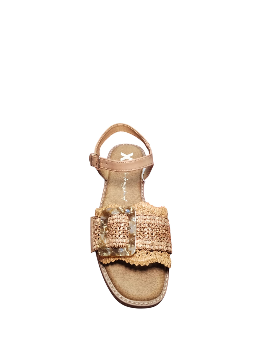 Sandali Xti Donna Beige con Fibbia Intrecciata e Cinturino
