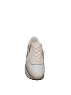 Sneakers Bianche Queen Helena Donna Platform con Zip Laterale