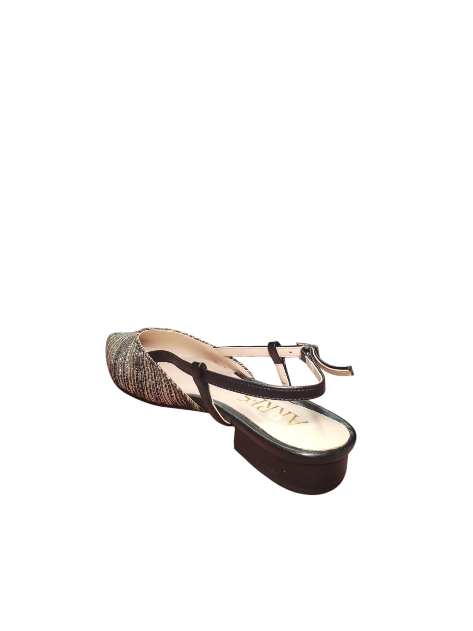 ARRES Slingback Donna Punta Chiusa Righe Metalliche