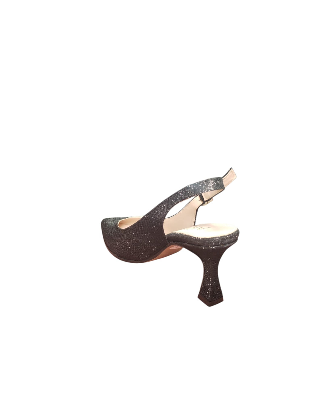 Décolleté ARRES Slingback Oro Glitter Punta Sfilata Tacco Medio