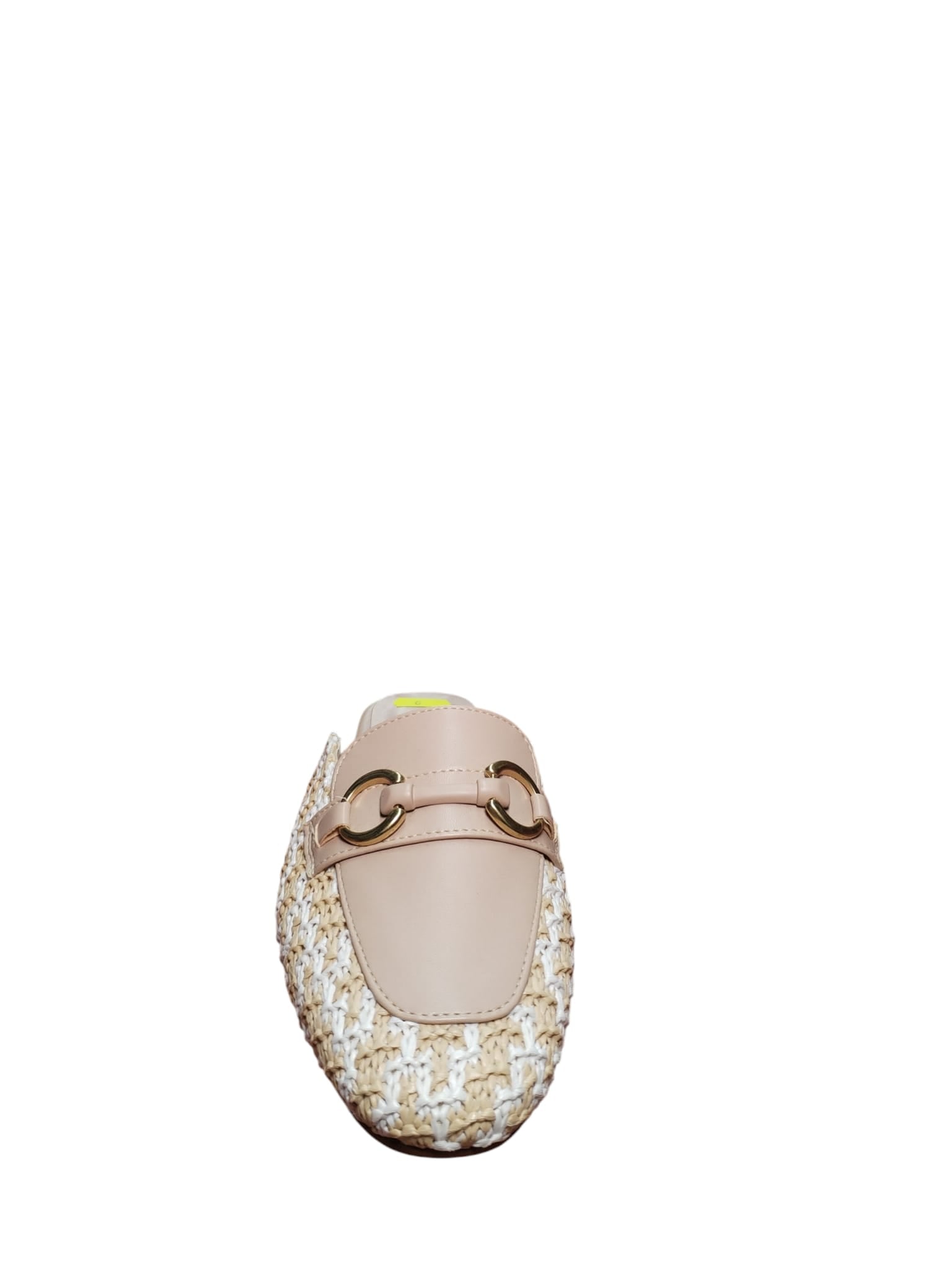 ARRES Mule Elegante Beige con Dettaglio Horsebit e Suola in Paglia