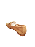 Mocassino Donna Elegante Beige Scamosciato con Morsetto
