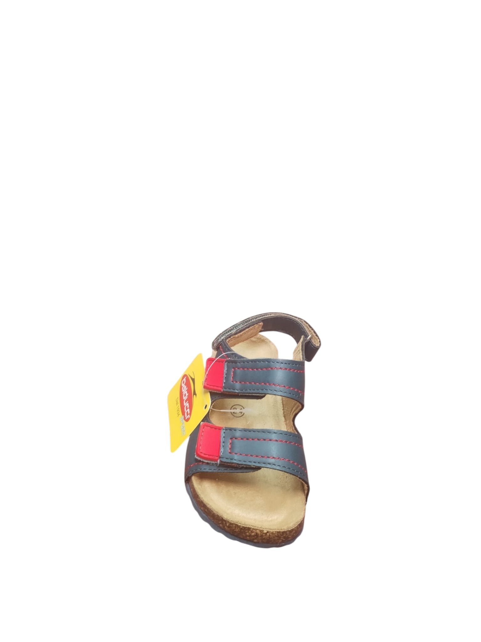 Sandali Balducci Bambino Grigio Rosso Chiusura Strappo