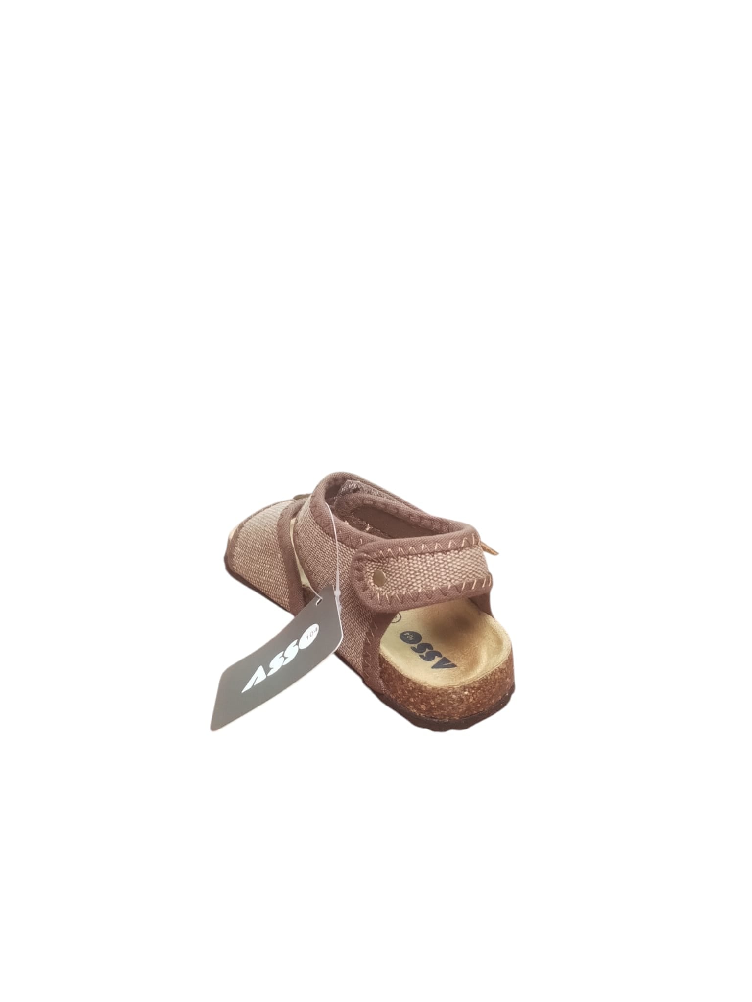 Sandalo Asso Bambino Comfort Beige con Chiusura Regolabile