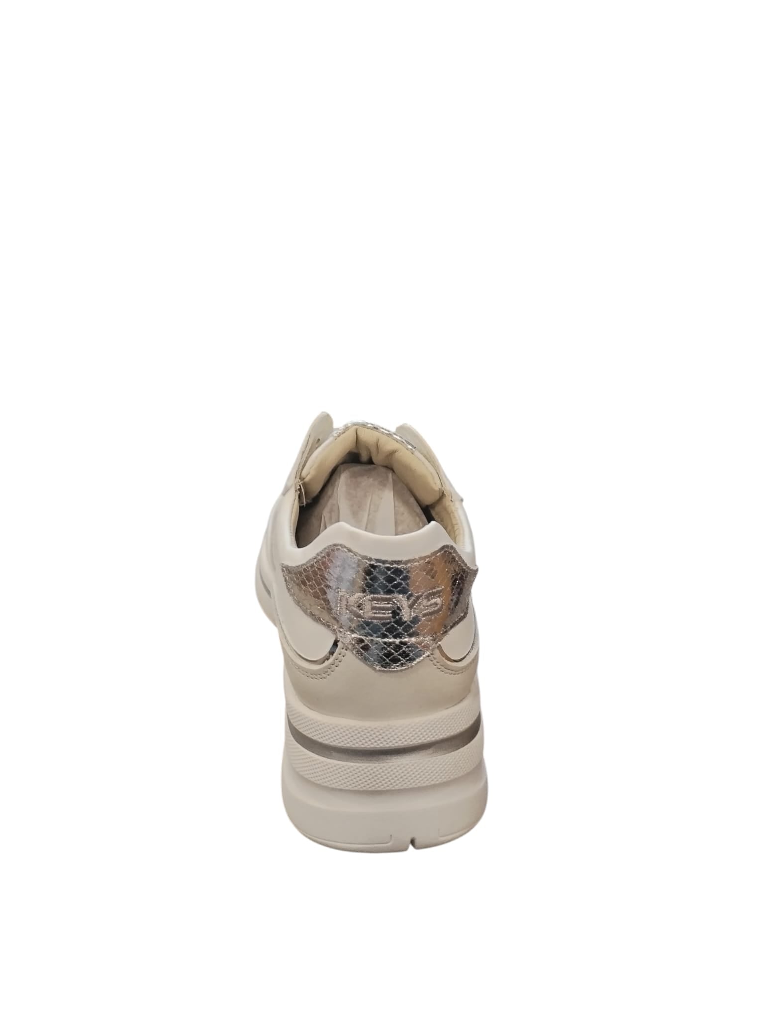 Sneakers Donna Beige Eleganti con Dettagli Metallici