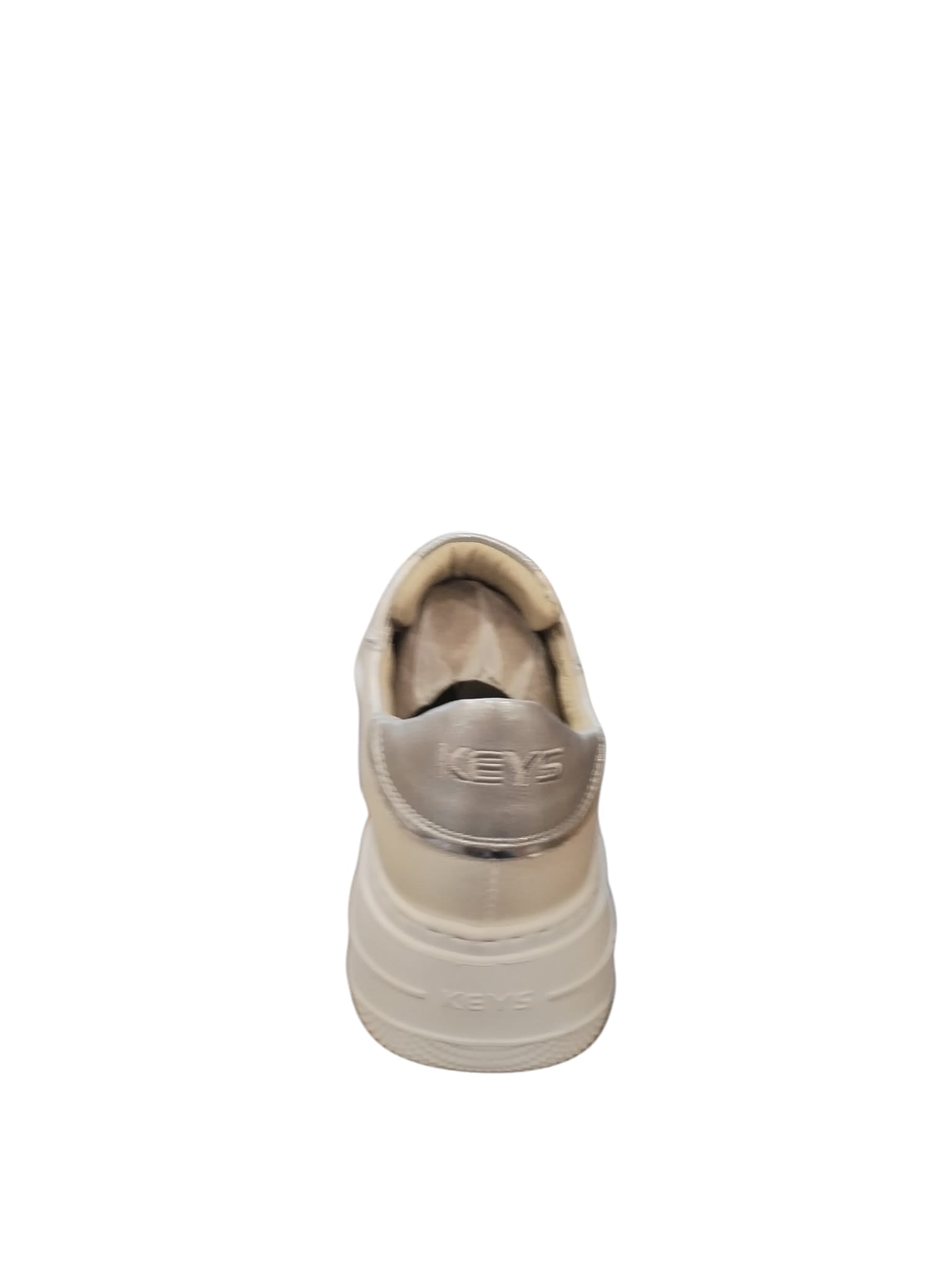 Sneakers KEYS Donna Platform Effetto Perla Beige Eleganti