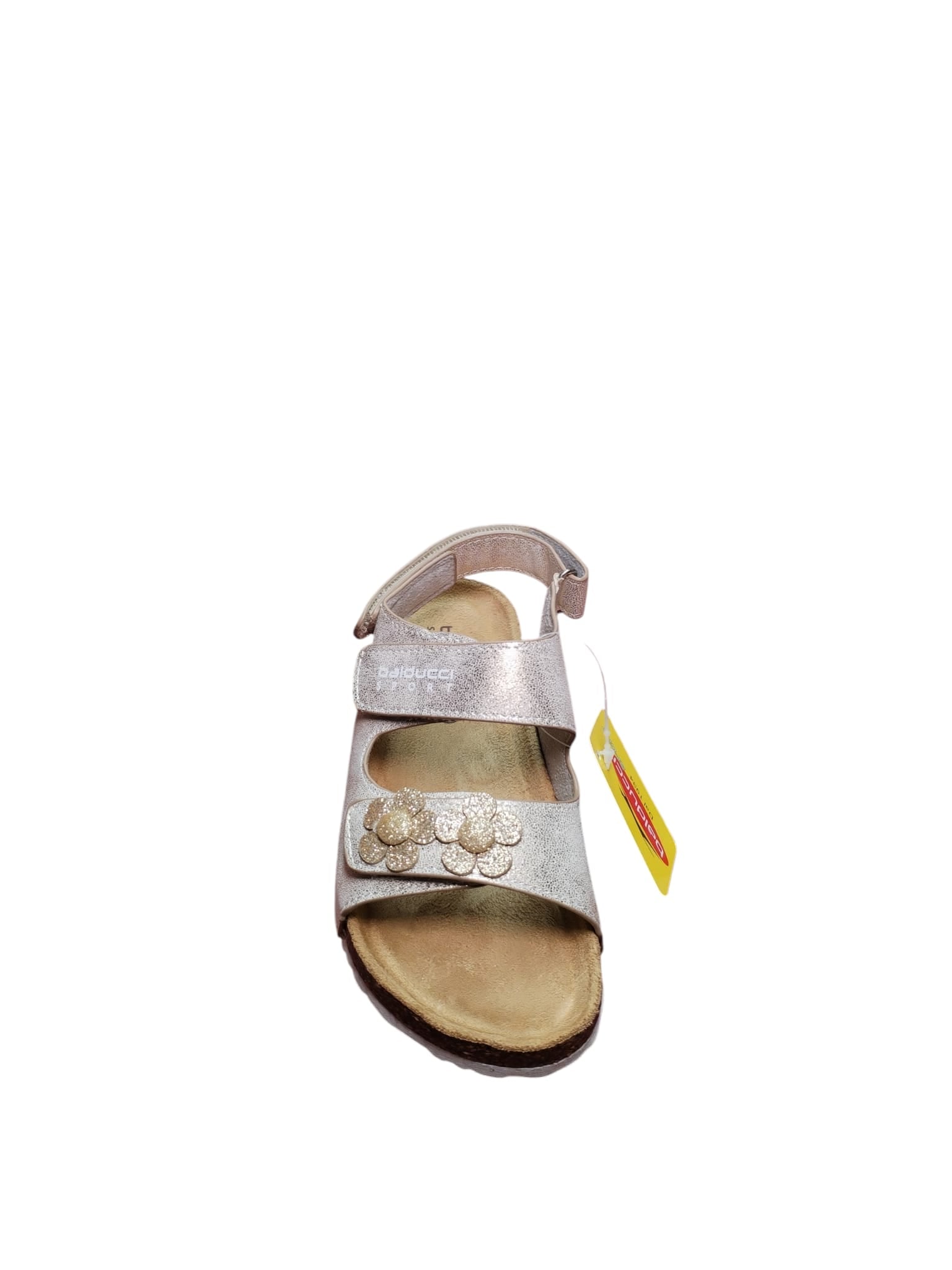Sandali Balducci Bambina Glitterati Rosa con Fiori Decorativi