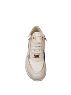 Sneakers KEYS Donna Beige con Zip Laterale e Dettagli Oro