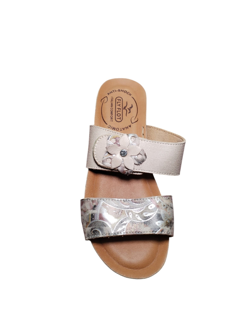 Sandali Donna Fly Flot Comfort Rosa con Fantasia Estiva