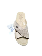 Fly Flot Sandali Donna Beige con Velcro e Fantasia Floreale