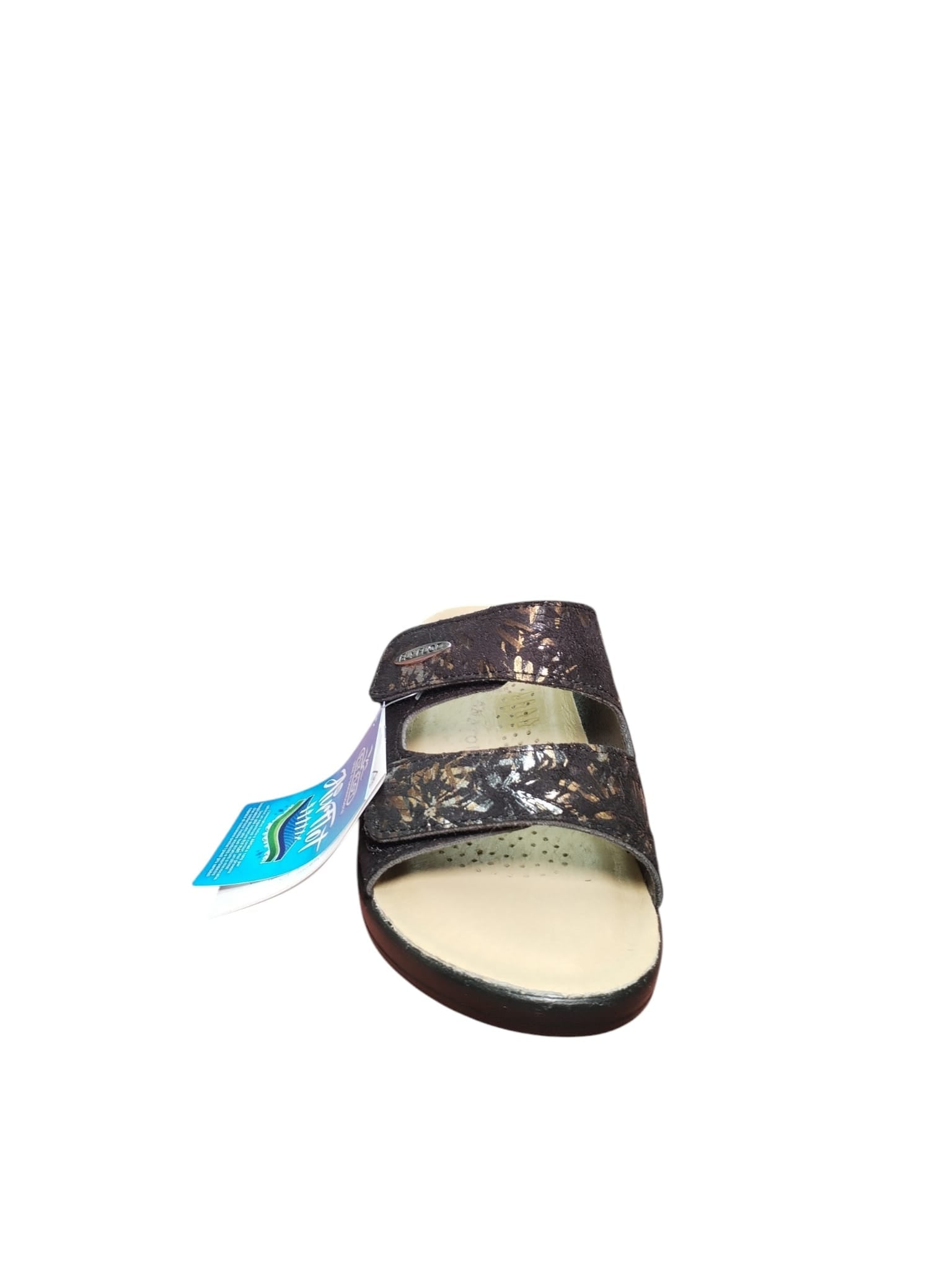 Sandali Donna Fly Flot Airflot Comfort Nero Floreale