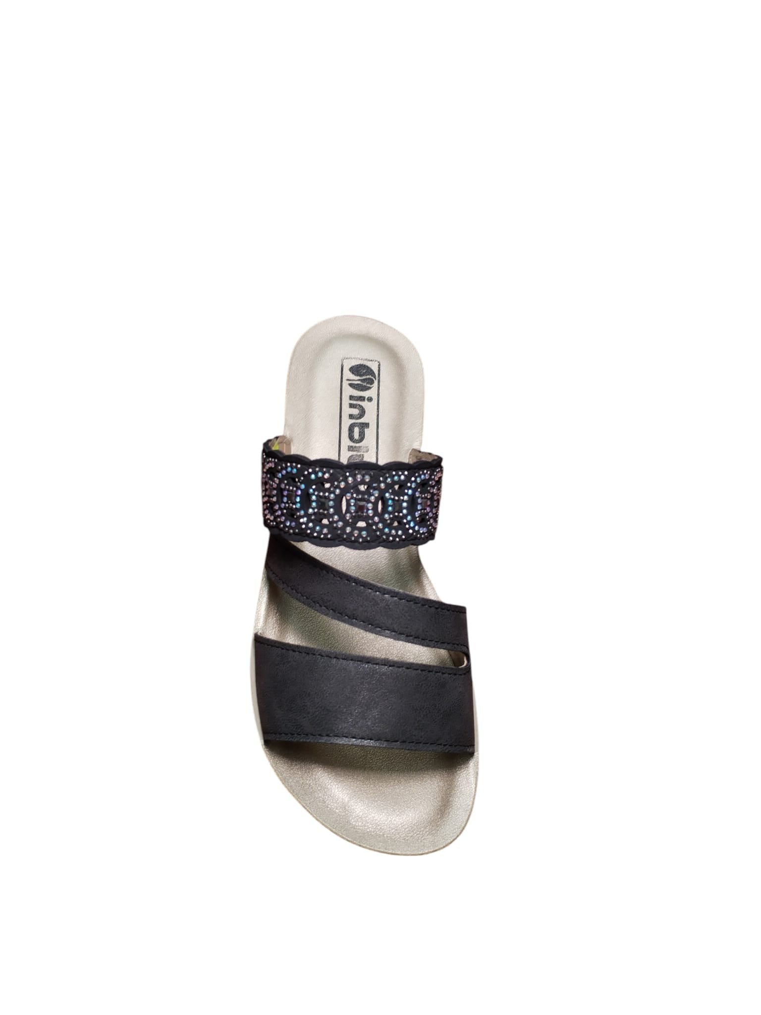 Sandali Donna inblu Comodi Fascia Decorata Grigio
