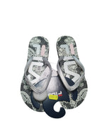 Fila Infradito Donna Fantasia B/N con Cinghie Argento